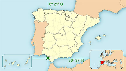 Situación de la Villa de Rota en España (c) Wikipedia - VilladeRota.com